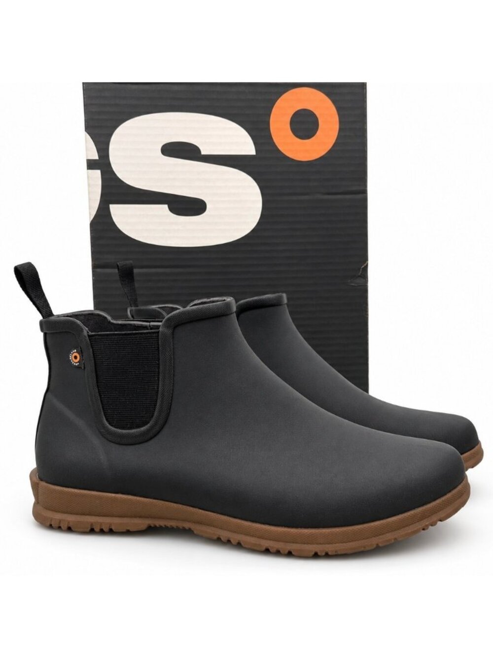 BOGS Sweet Pea Chelsea Rain Boots Women’s 10 Wide Black Waterproof Ankle Boots